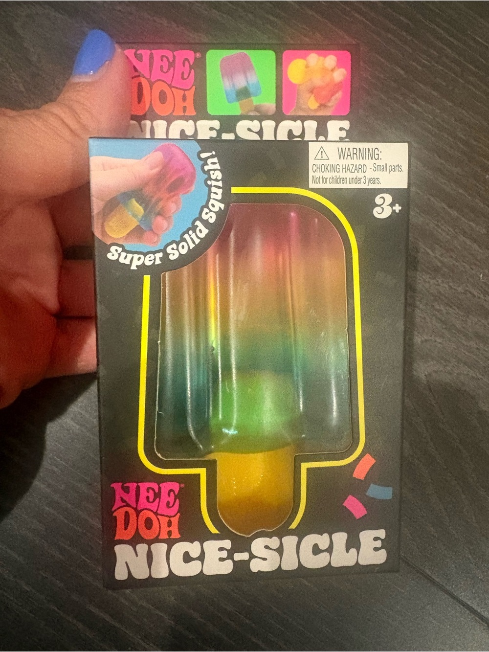 Needoh Nice-Sicle Rainbow Popsicle Stress Toy, Brand New in Box